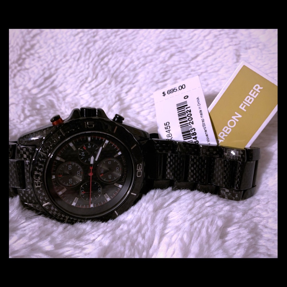 Michael Kors Carbon Fiber Men's Watch! New!